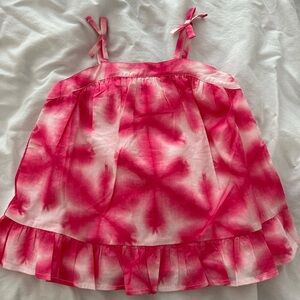 Janie and Jack pink tie dye size 5 top, NWT